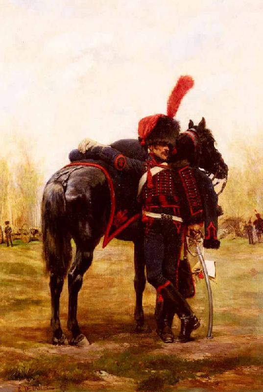 Edouard Detaille Artillerie a cheval de la Garde Imperiale oil painting image